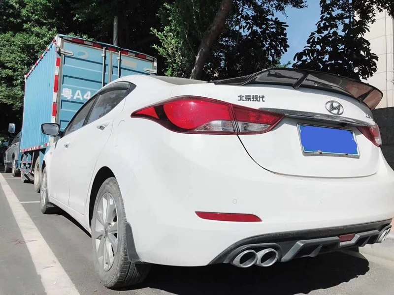 Для hyundai Elantra Avante спойлер из углеродного волокна/FRP Грунтовка заднего крыла r-типа спортивные аксессуары 2012- года