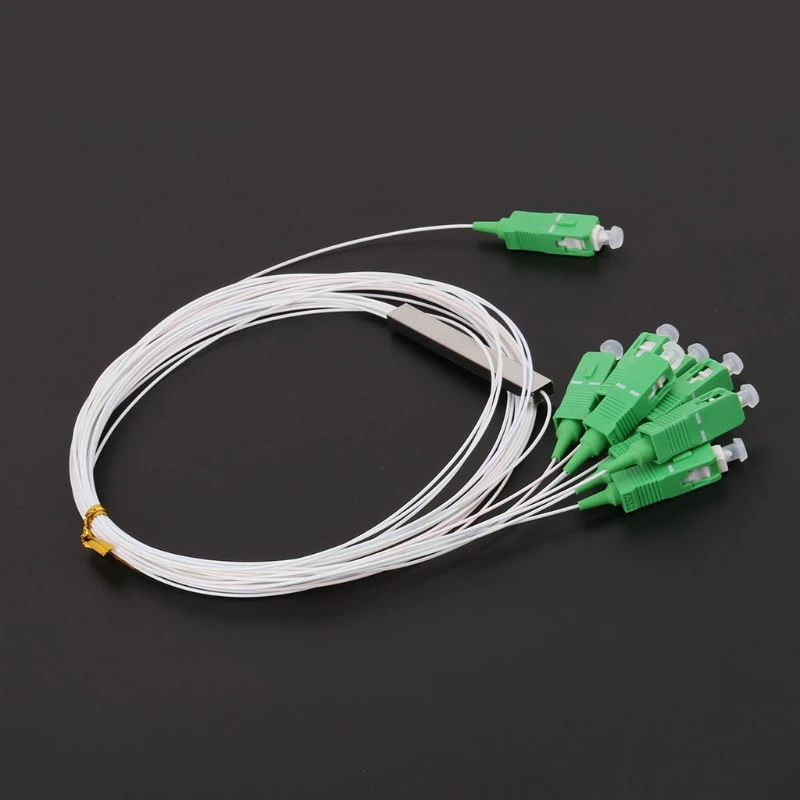 

5PCS/ Lot PLC Optical Splitter SC APC 1X8 FTTH Fiber Optic Splitter FBT Optical Coupler Singlemode Simplex Steel Pipe