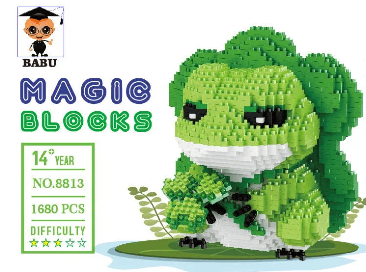 

Babu Small Particles Mini Building Blocks Educational Toy Fight Inserted 8813 Frog