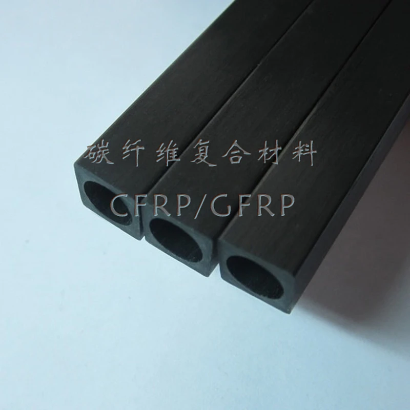 LAITRHM 50pcs full carbon fiber square tube inner circle outer square high strength 4x4x3x650mm model aircraft reinforcement bar