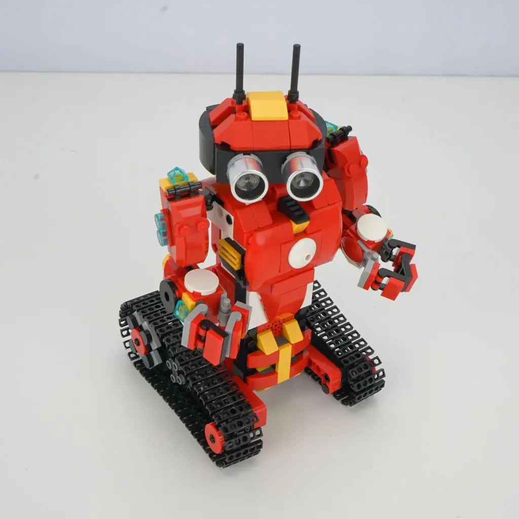 DIY Programming Electric Robot Toy Remote Control Puzzle Toy 420pcs Building Blocks 2.4G Wireless Mobile Phone Toy for Boy Blue