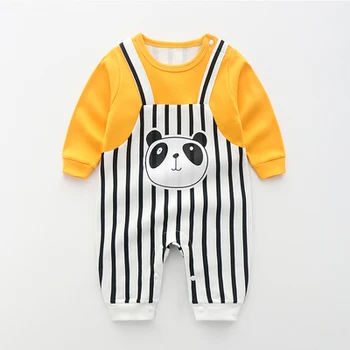 

0-12M baby clothes Long sleeve Newborn infants baby boy and girl clothes Cartoon climb clothes baby rompers