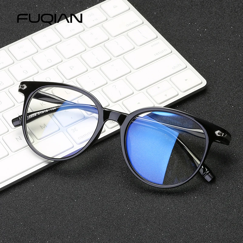 

FUQIAN Transparent Round Glasses Frame Women Men 2020 Fashion Women Optical Glasses Clear Frame Eyewear Glasses For Computer