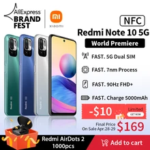 Xiaomi Global-Version Redmi Note-10 64gb 4gbb LTE/GSM/WCDMA/5G NFC Quick Charge 3.0 Octa Core