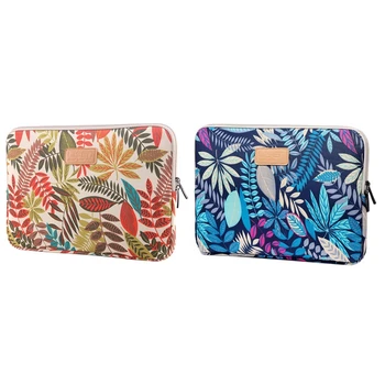 

LISEN 2 Pcs Laptop Sleeve Case Computer Bag, Notebook,For Ipad,Tablet,For (13 Inch White Forest & 15 Inch Blue Forest)