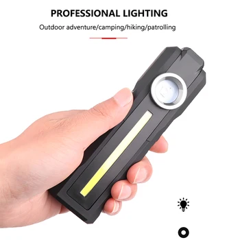 

1500mah Ultraviolet Disinfection Flashlight LED+ COB Handheld Work Light Rechargeable UV Light For Car School Patrolling