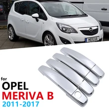 

Chrome Handle Cover trim for Opel Vauxhall Meriva B Activan Crossvan 2011 2012 2013 2014 2015 2016 2017 Car Accessories Stickers