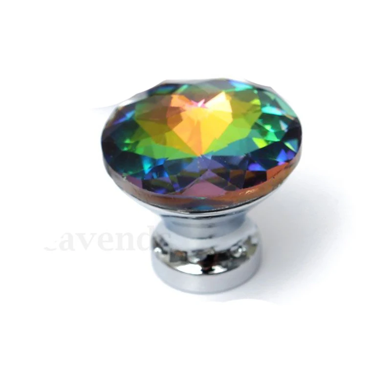 

10x Diamond Crystal Glass Door Knobs Cupboard Wardrobe Cabinet Door Handles