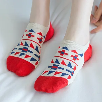 

5Pairs Women Socks Funny Fruits Cartoon Cute Happy Silicone Slip Invisible Cotton Sock Man Sock Slippers 35-42