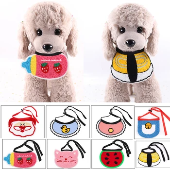 

28-64cm Lace up Cat Dog Bandana Bibs Scarf Collar Adjustable Pet Neckerchief Scarf Waterproof Saliva Towel for Small Medium Dogs