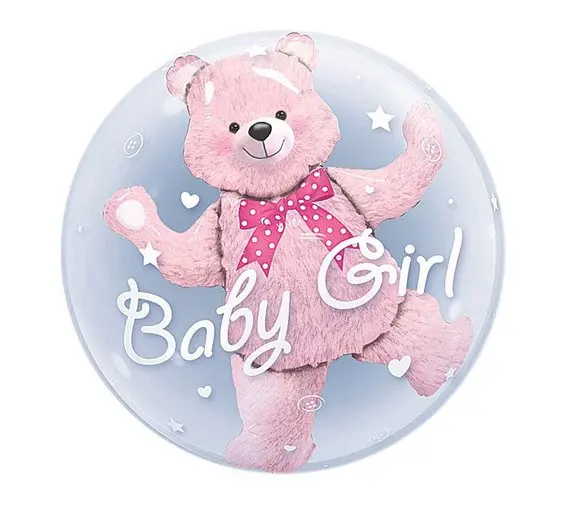 24 дюйма для маленьких мальчиков с рисунком медведя или синего цвета для девочки розовый пузырь медведя Фольга воздушные шары, хороший подарок на день рождения, рождественские украшения для детей игрушки шар в виде шара - Цвет: Насыщенный сапфировый