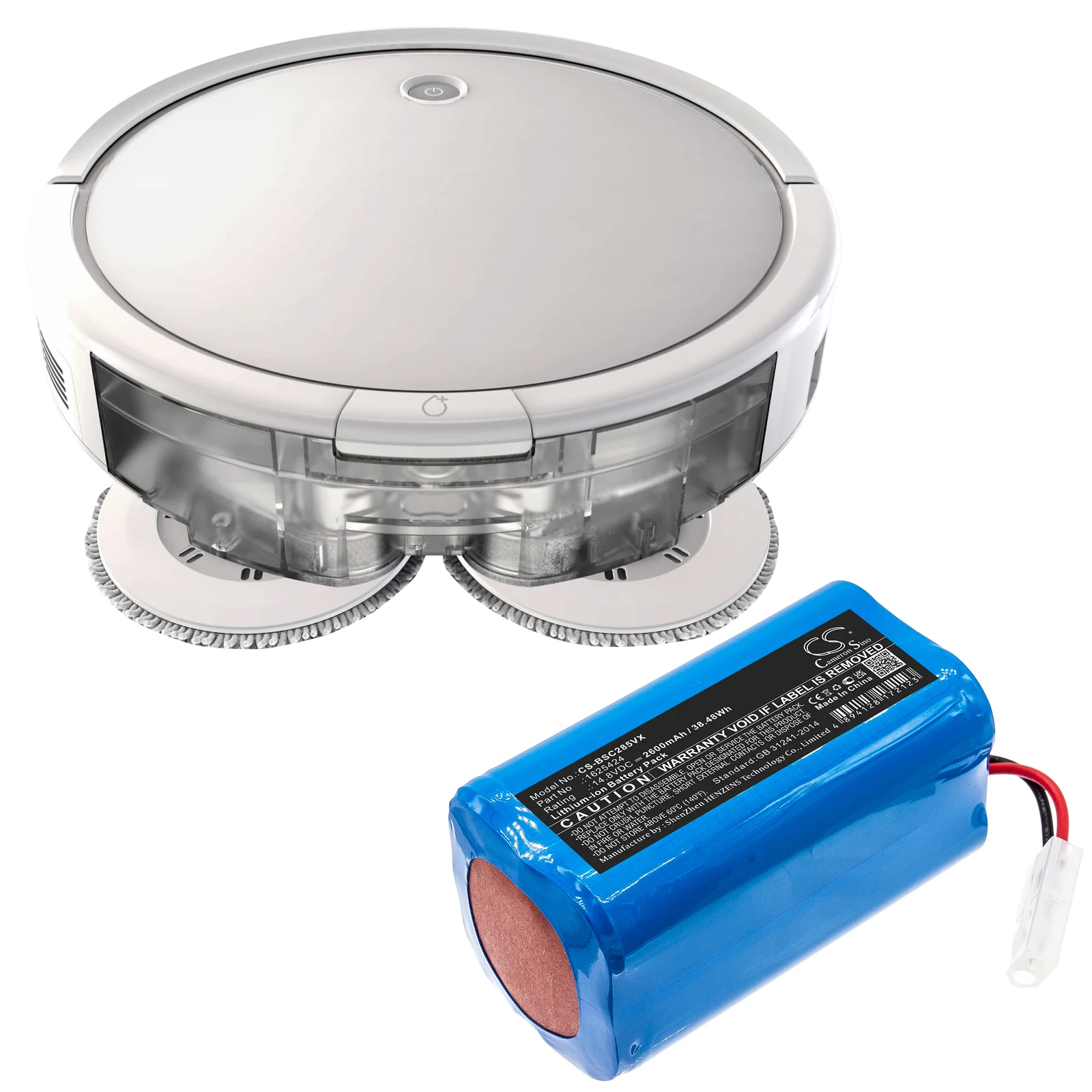 

Vacuum battery for Bissell SpinWave Wet Dry Robotic Vacuum 2859 3115 1625424 2600mAh