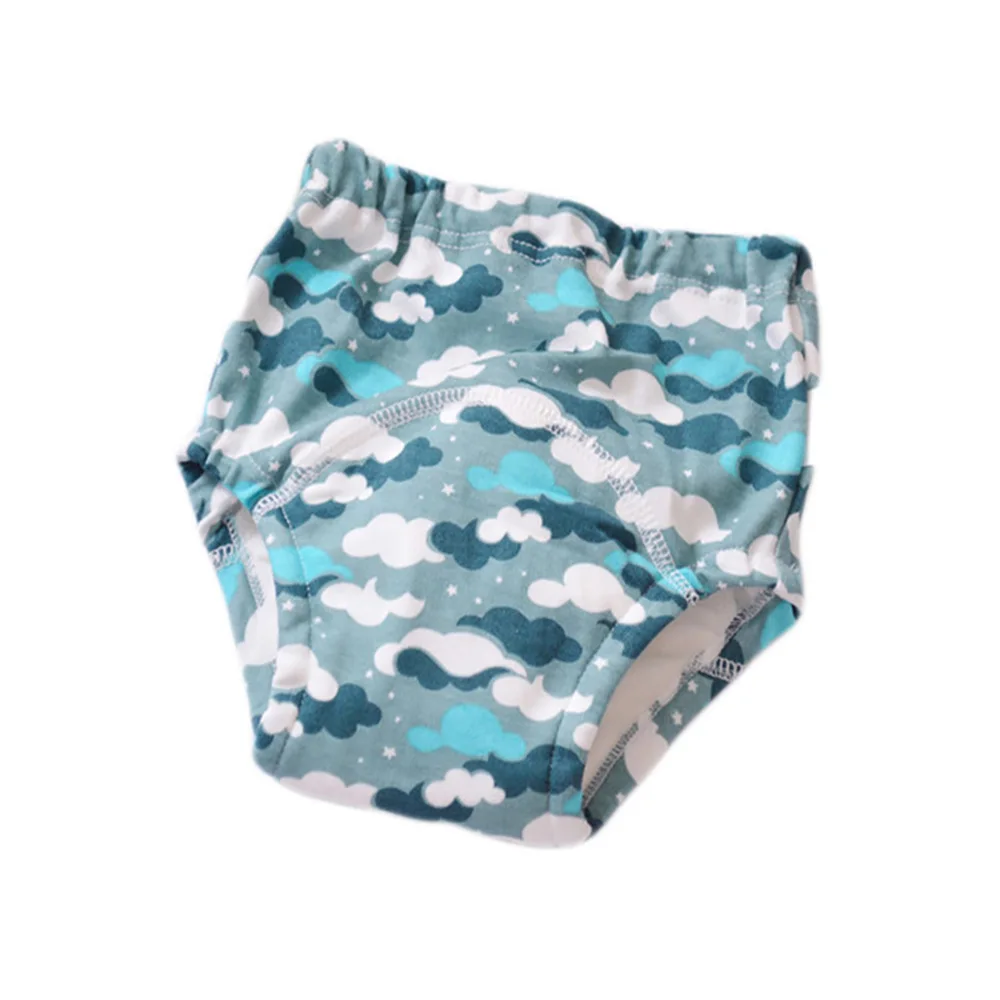 Cotton Training Pants Waterproof Toddler Potty Training Underwear for Boys and Girls Diapers Washable and Reusable Baby Nappy