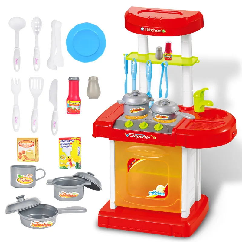 

Children Mini Hand Storage Box Kitchen Play House 16 Pieces Decoration DIY Educational Play Set Toy GIRL'S