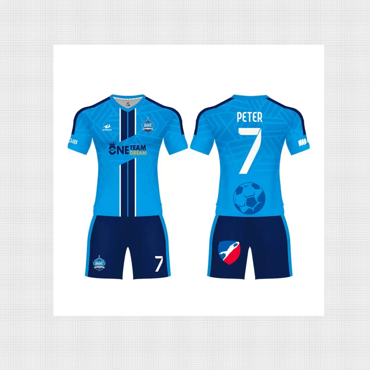 blue jersey design football