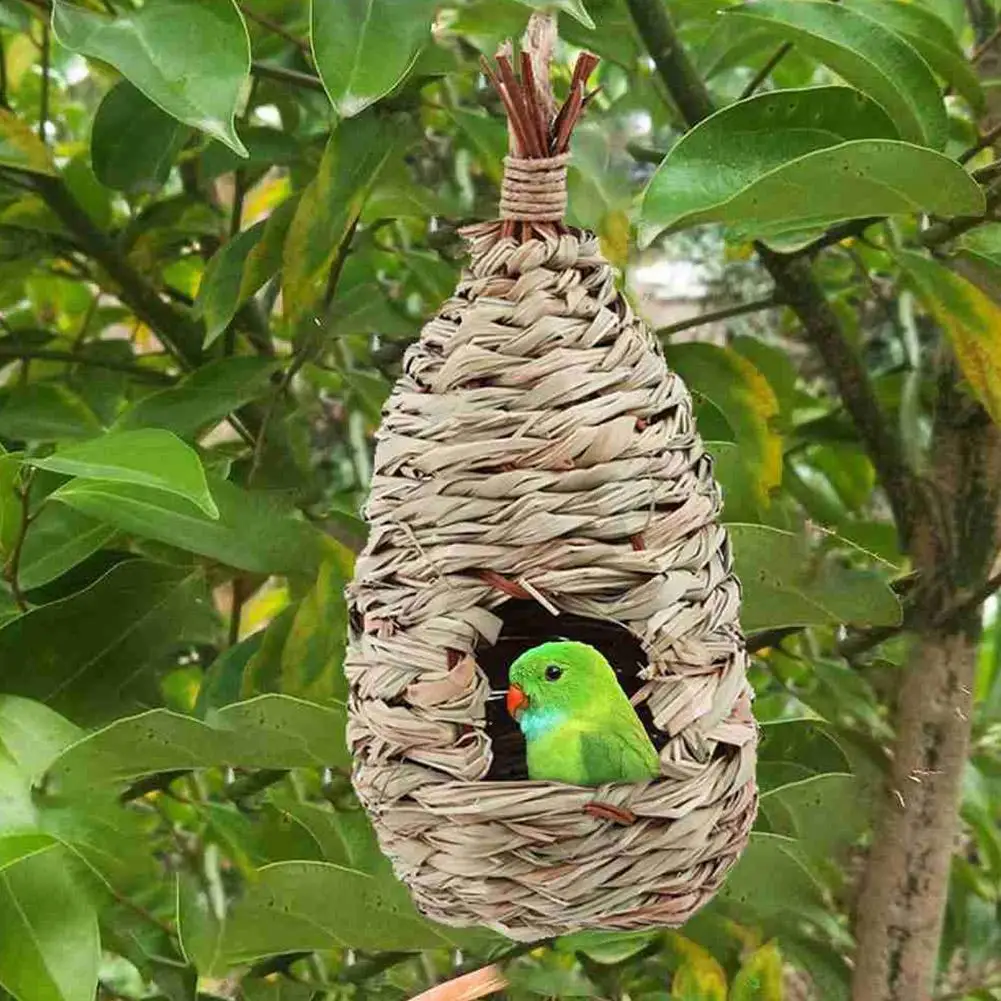 Volière,Nid d'oiseau en herbe naturelle, 11 Styles, Cage à œufs, maison ...