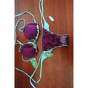 

Bikini double face woman plain suitable for both sea pool top a triangle with cups made in Brazil