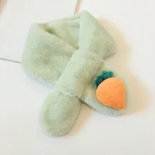 Осенне-зимний детский шарф с фруктами, модный однотонный шарф в Корейском стиле для мальчиков и девочек 63