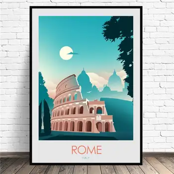 

Rome Travel Art Canvas Poster Print Home Decor Painting No Frame