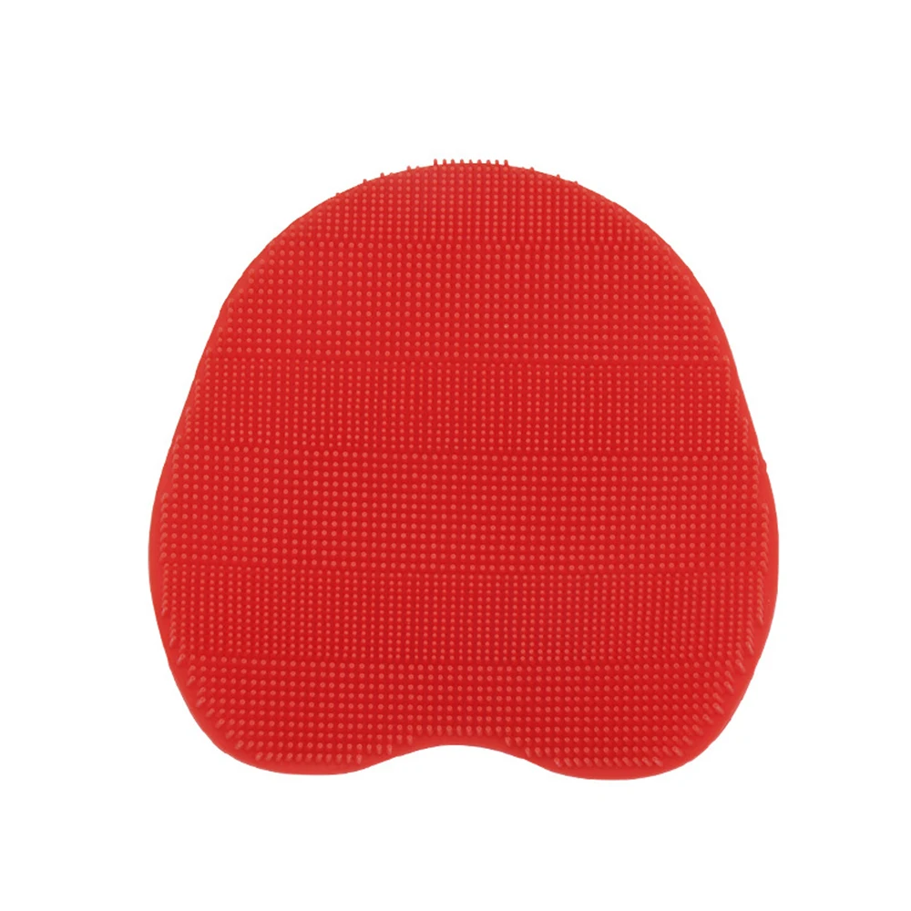 1Pcs Soft Silicone Massage Scrub Gloves For Peeling Body Bath Brush Exfoliating Glove Footbrush for the Bath Body Brush New - Цвет: Red