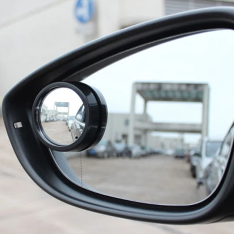 2 Piezas Espejo Punto Ciego Vista Trasera para Coche Camión Moto ABS Cristal