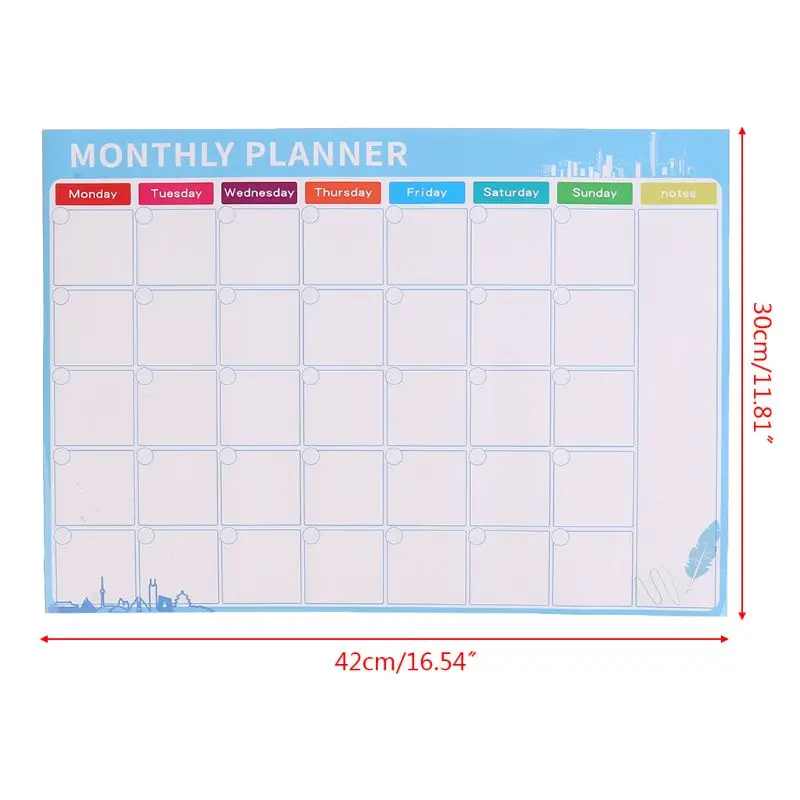 A3 ежемесячный планировщик магнитная доска магниты на холодильник доска для записей