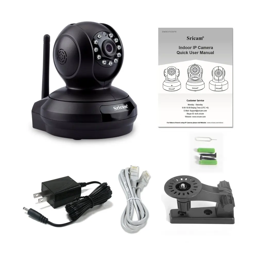 

For Sricam Sp019 1080P Hd Surveillance Camera Monitor Night Vision Wifi Indoor Ip Security Camera P2P Ptz Support Tf Card