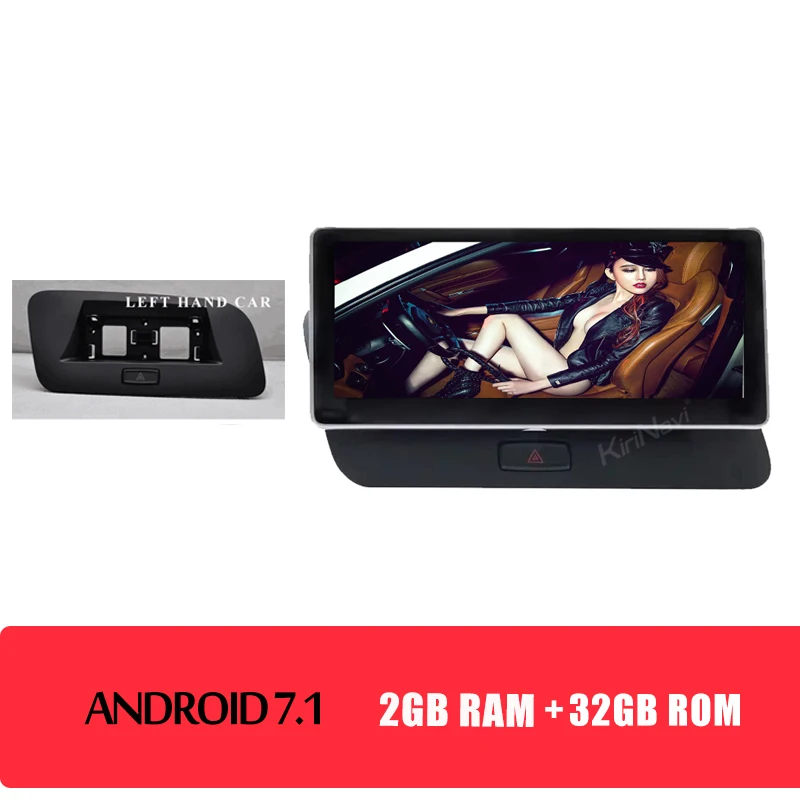Android Car Radio KiriNavi Android 8,1 автомобильный Радио Gps навигатор для Audi Q5 автомобильный Dvd мультимедийный плеер 2009- 10,2" PX6 ips сенсорный экран wifi - Цвет: Android Car Radio