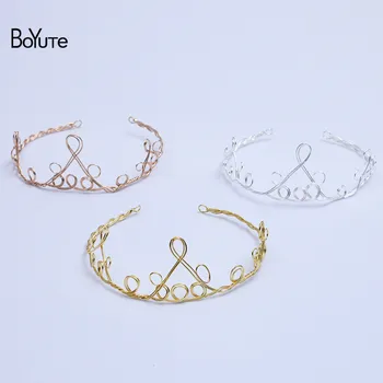 

BoYuTe (2 Pieces/Lot) Metal Brass Handmade Headband Crown Tiara Base Bride Wedding Hair Accessories Diy Jewelry Materials
