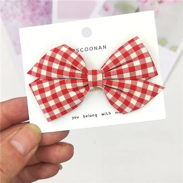 Cheap 3/4/6 Pcs Solid Color Baby Hair Clips Cute Bows Children Girl  Hairpins Lattice Kids Barrettes Baby Hair Accessories For Girls