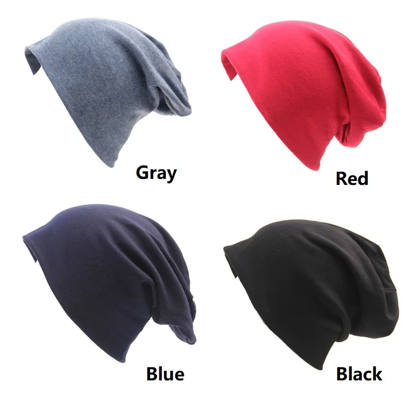 Одноцветная шапка унисекс для мужчин и женщин Skullies Beanies, Вязаная хлопковая двухслойная тканевая Кепка s, мягкая Кепка в стиле хип-хоп Bonne