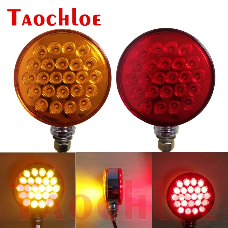 2pcs 10v 30v Led Side Marker Lights For Truck Trailer School Bus