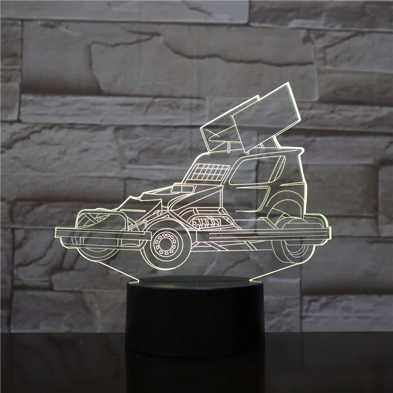 Тяжелый грузовик автомобиль 3D Акриловый ночник USB светильник для сна 3AA батарея электрический стол лампа Декор для спальни детский подарок на день рождения 1970