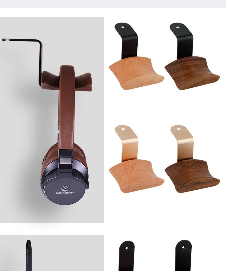 Headphones Stand Universal Headphone Headset Hanger Wall Hook Earphone Stand Rack Holder Rack Accessories