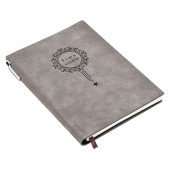 

A5 Notebook Name Leather Writing Pads Binder Diary Office School Supply