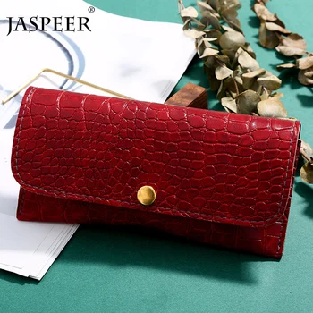 

JASPEER Classic Fold-able Sunglasses Case PU Leather Sun Glasses Box Sunglasses Protector Container Support Customized Eyewear