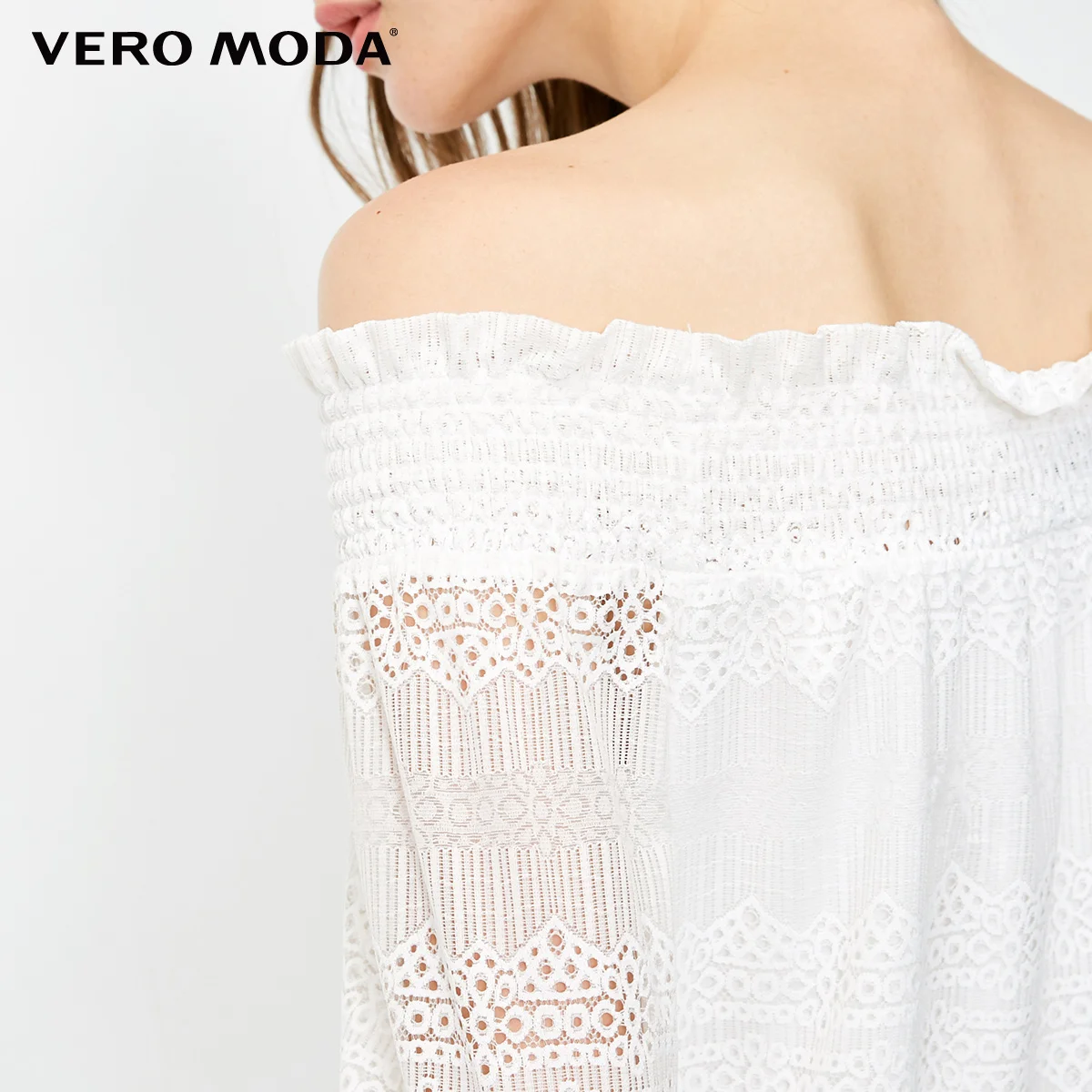 Vero Moda женские кружевные топы с вырезом лодочкой 3/4 рукавами | 318330521