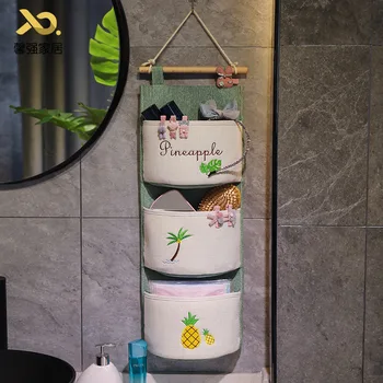 

Large Capacity Wall-Mounted Fabric Door Storage Bag Hanging Wall-Mounted on Storage Hanging Pocket Wall-Mounted Zhiwu Dai