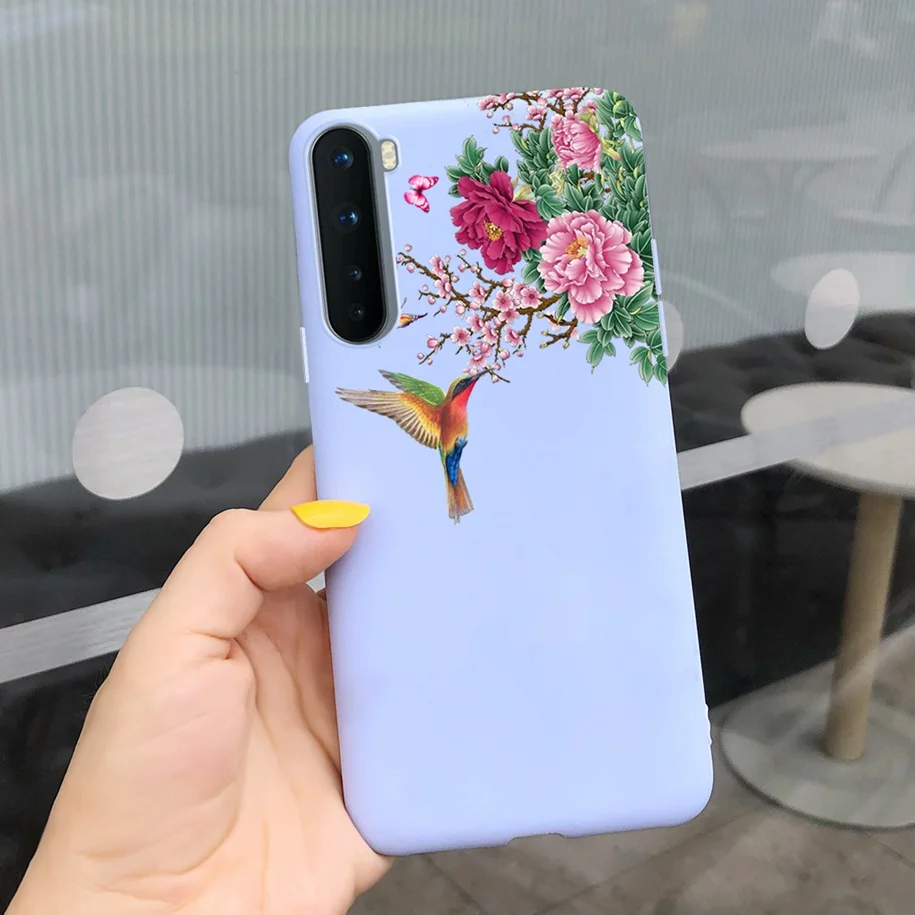 For Phone Case OnePlus Nord Cover Soft Silicone Leopard Flower Butterfly Painted Candy TPU Case For One Plus Nord 1 + Nord Coque waterproof phone bag