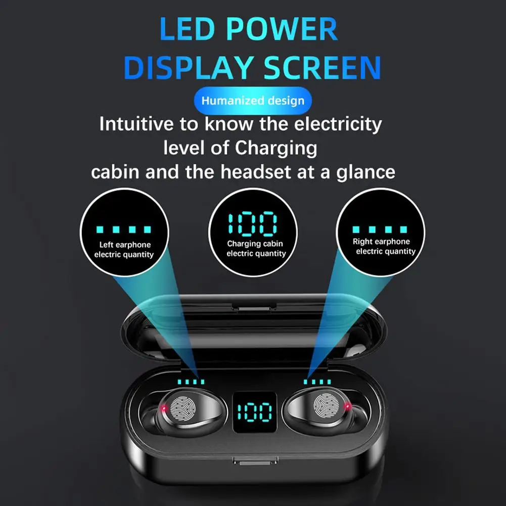 TWS Wireless Headphone Bluetooth 5 0 Earphone Sports Headset 3500mAh Charging Box Stereo CVC 8 0 Noise Reduction Mini Earbuds
