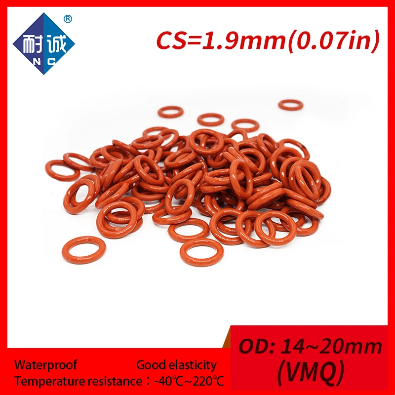 5 /  Ǹ  oring VMQ CS 1.9mm OD14/15/16/17/18/19/20mm ORing  Ǹ O-  Ǹī 