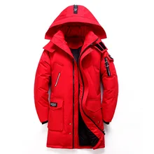Мужская зимняя пуховая куртка, пальто с капюшоном, Толстая теплая длинная пуховая куртка для мужчин, пуховые куртки, пальто, верхняя одежда, Doudoune Homme