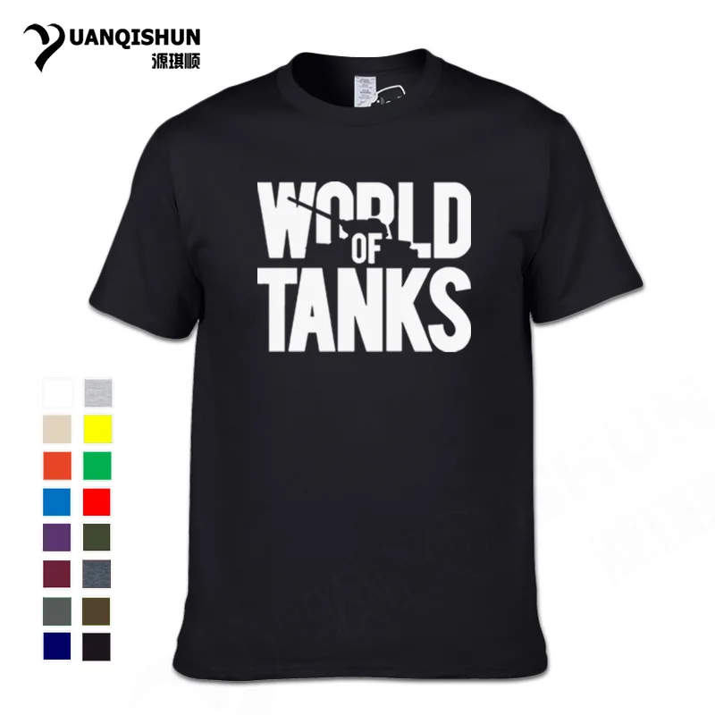 WORLD OF TANKS Men Tshirt 16 Colors Pure Cotton Boutique T-shirt Game fan Mens Vetements Camisas Casual Tees Funny Street | Мужская