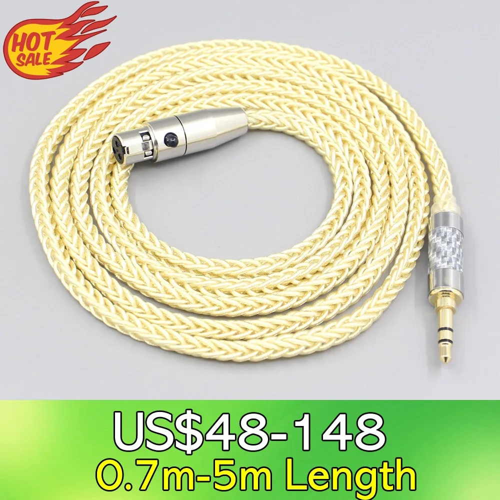 

LN007645 8 Core Gold Plated + Palladium Silver OCC Cable For AKG Q701 K702 K271 K272 K240 K141 K712 K181 K267 K712 Headphone