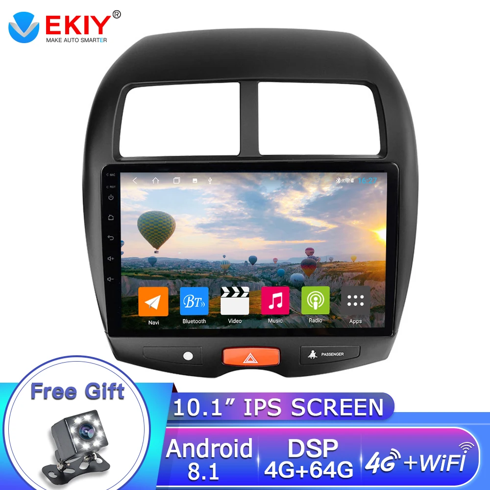 EKIY 10 1 ''Android 8 автомобильный Радио мультимедийный плеер 2 Din Dvd GPS для Mitsubishi ASX 2010