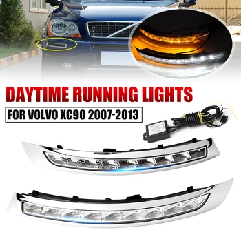 

Led Drl for Volvo XC90 2007 2008 2009 2010 2011 2012 2013 Car Front Bumper Daytime Running Light Turn Signal Lamp White Yellow