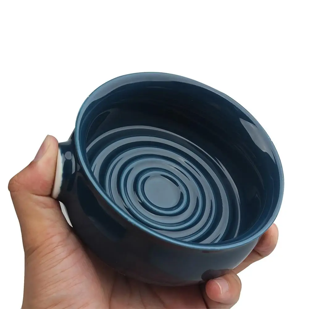 Shaving Soap Bowl Ceramic Large Capacity Smooth Easy To Clean Bowl For Man Razor Cleansing Foam 4