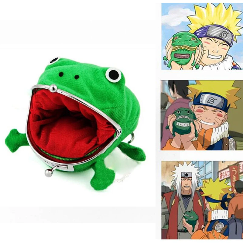 Naruto Uzumaki Naruto Frog Wallet Cosplay Props Accessory Anime Cartoon Flannel Lovely Animal Coin Wallet Aliexpress