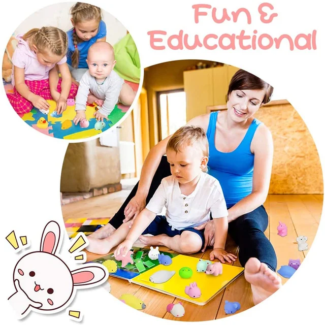 50-5PCS Mochi Squishies Kawaii Anima Squishy Toys For Kids Antistress Ball Squeeze Party Favors Stress Relief Toys For Birthday 5