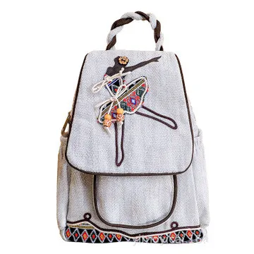 Moda Nacional String Apliques Mulher Compras Mochila! Quente Beleza Imprime Lady Casual Capa Backrack All-match Lona Backruck